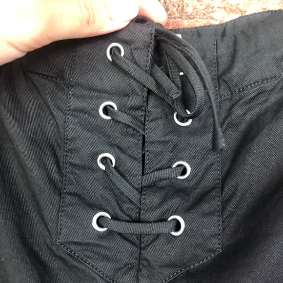 NWT Nili Lotan Lace Up Avery Black Pants Size 6 - Picture 4 of 7